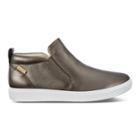 Ecco Soft 7 W Ankle Boot Sneakers Size 4-4.5 Black Stone Metallic