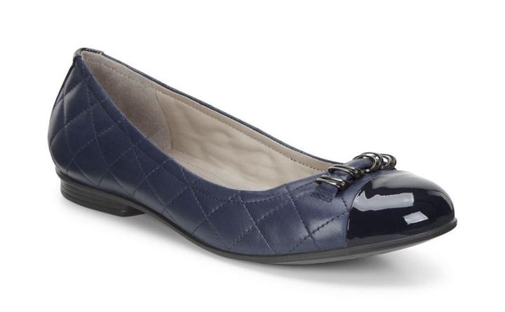 Ecco Women's Touch Quilted Ballerina Shoes Size 38