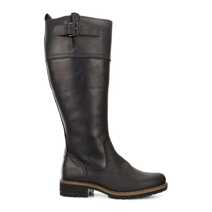Ecco Elaine Tall Boot Buckle Size 5-5.5 Black
