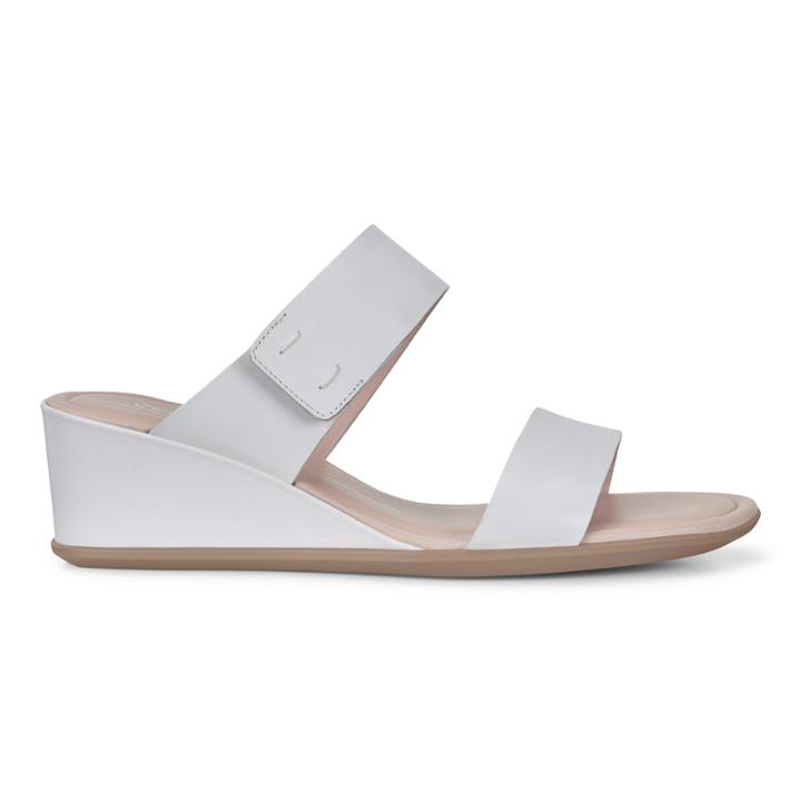 Ecco Shape 35 Wedge 2-strap Sandals Size 5-5.5 Bright White