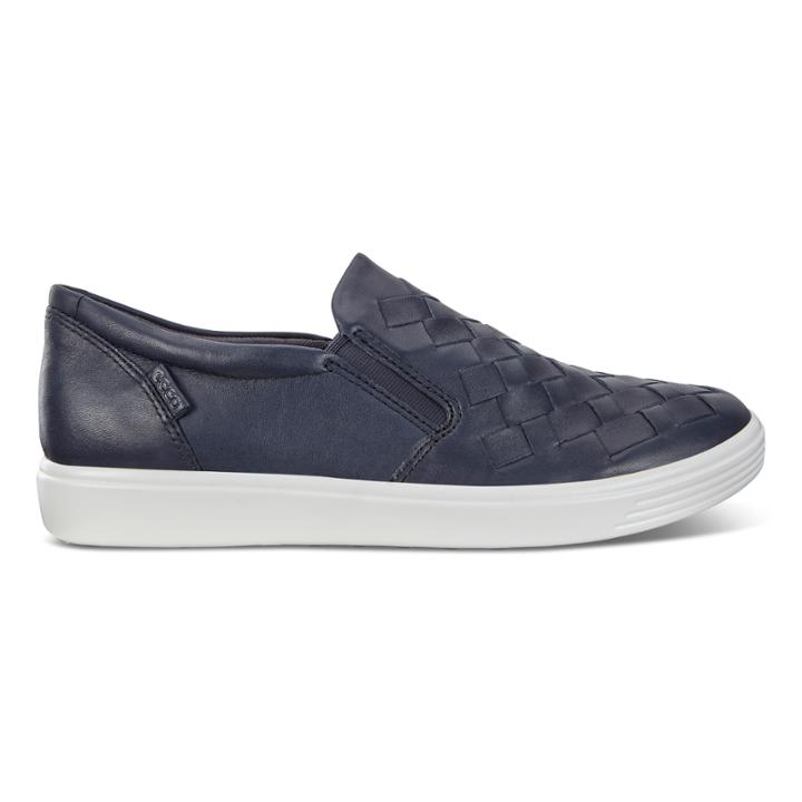 Ecco Womens Soft 7 Woven Sneakers Size 5-5.5 Night Sky