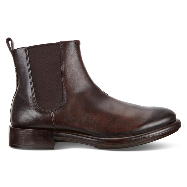 Ecco Vitrus Artisan Chelsea Boots Size 12-12.5 Cocoa Brown