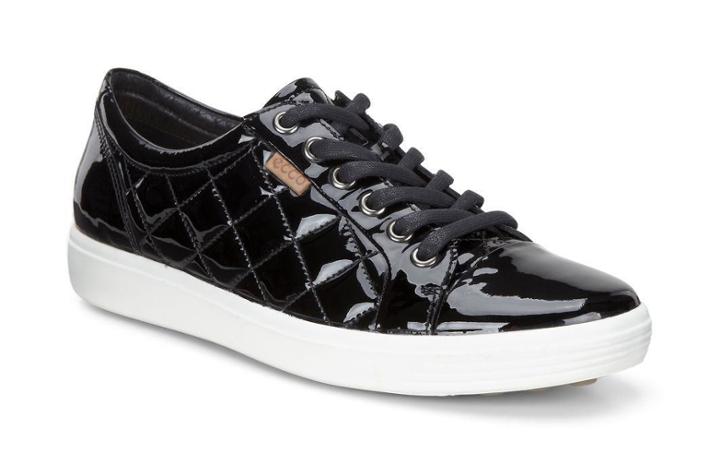 Ecco Women's Soft 7 Quilted Tie Shoes Size 35