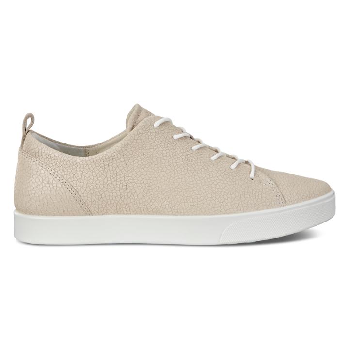 Ecco Gillian Shoe Sneakers Size 7-7.5 Ice White Metallic