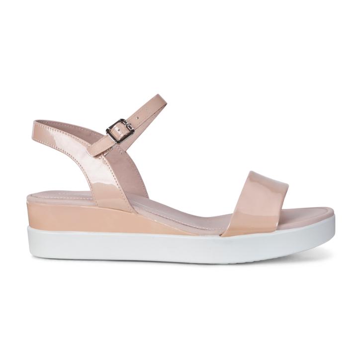 Ecco Touch Sandal Plateau Size 4-4.5 Rose Dust