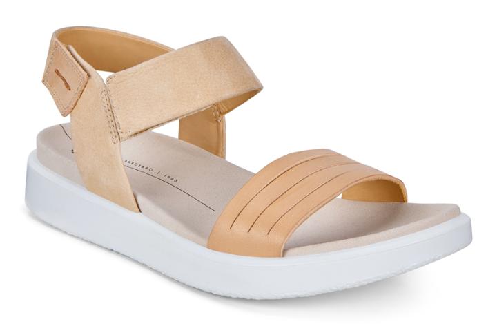 Ecco Flowt W Flat Sandal Size 5-5.5 Powder