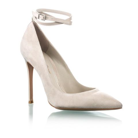 Gianvito Rossi Pump With Ankle Strap (grey Suede)
