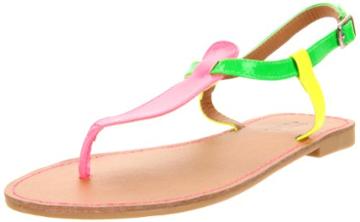 N.y.l.a. Women's Neon T-strap Sandal