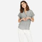 Everlane Women's Habotai Silk Short-sleeve - Grey