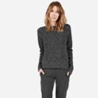 Everlane The Chunky Wool Wide Crewneck - Black Marl