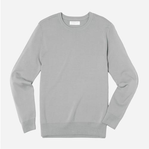 Everlane Men's Cotton Grid Sweater - Grey