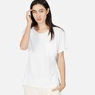 Everlane Women's Slouchy Cotton Slub Crew - White