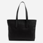 Everlane The Twill Tote - Black With Black Leather