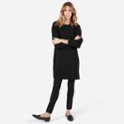 Everlane The Luxe Double-knit Sweater Dress - Black/ivory