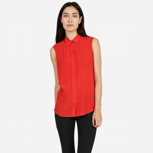 Everlane The Silk Sleeveless - Persimmon