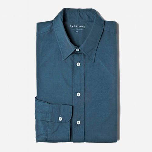 Everlane The Slim Fit Poplin - Mediterranean
