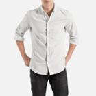 Everlane The Slim Fit Oxford - Sand Stripe