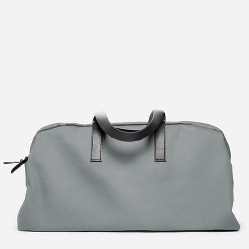 Everlane The Twill Weekender - Grey With Black Leather
