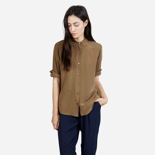Everlane The Silk Point Collar - Acorn