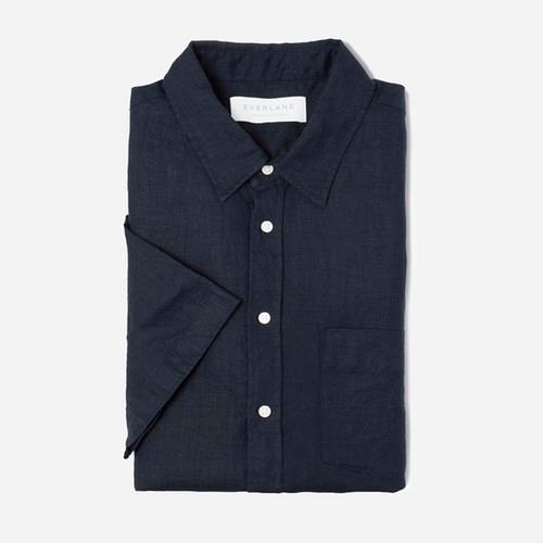 Everlane Men's Linen Short-sleeve - Navy