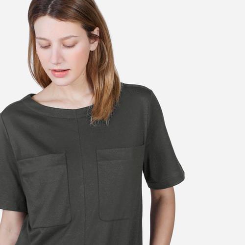 Everlane The Cotton Pocket Dress - Dark Grey