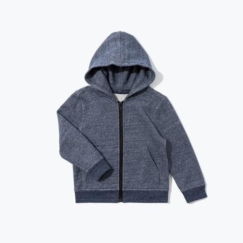 Everlane Mini Zip Hoodie - Navy Marl