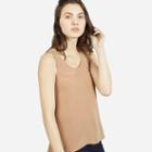 Everlane Women's Silk Tank - Warm Tan