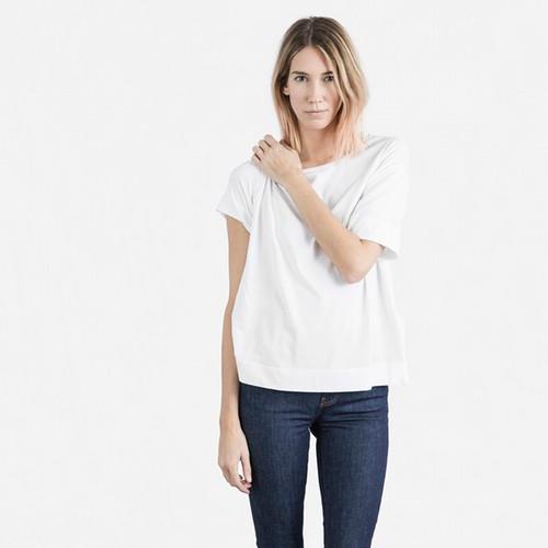 Everlane The Drop-shoulder Crew Tee - White