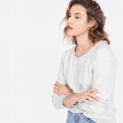 Everlane Women's Crew Sweatshirt - Light Grey Marled