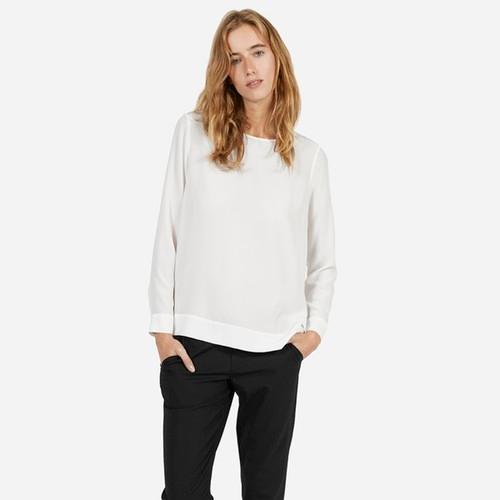 Everlane The Silk Long-sleeve Tee - White