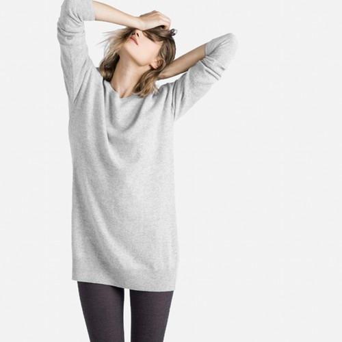 Everlane The Women's Cashmere Tunic - Light Grey