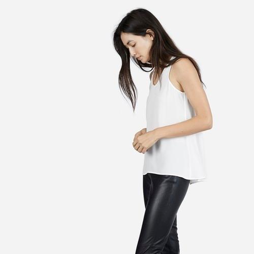 Everlane The Silk Tank - White