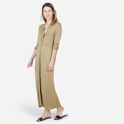 Everlane The Ryan Long-sleeve Dress - Sand