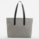 Everlane The Twill Tote - Reverse Denim With Black Leather