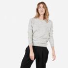 Everlane The Cashmere Crew - Grey/black Donegal