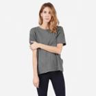 Everlane The Cotton Heather Drop-shoulder Tee - Charcoal