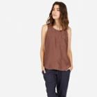 Everlane Women's Habotai Silk Tank - Chestnut