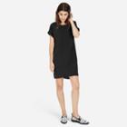 Everlane The Silk Short-sleeve Dress - Black