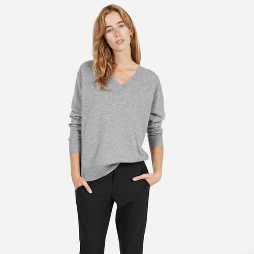 Everlane The Cashmere V-neck - Grey