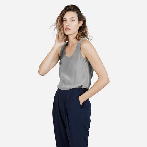 Everlane The Silk Tank - Slate