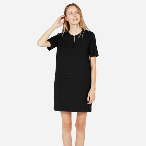 Everlane The Ponte Short-sleeve Dress - Black