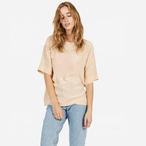 Everlane The Silk Short-sleeve Crew - Blush