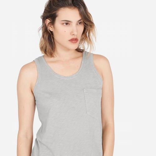 Everlane Women's Slouchy Cotton Slub Tank - Light Grey