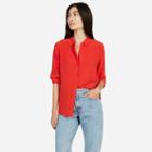 Everlane The Silk Rounded Collar - Persimmon