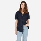 Everlane His Linen Short-sleeve - Navy
