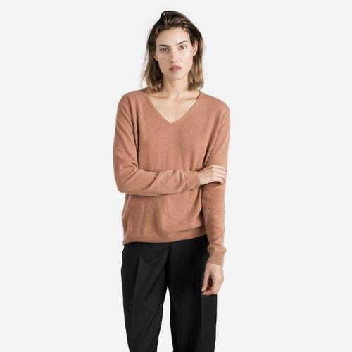 Everlane The Women's V-neck Cashmere Sweater - Spice