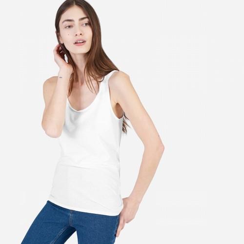 Everlane The Pima Stretch Tank - White