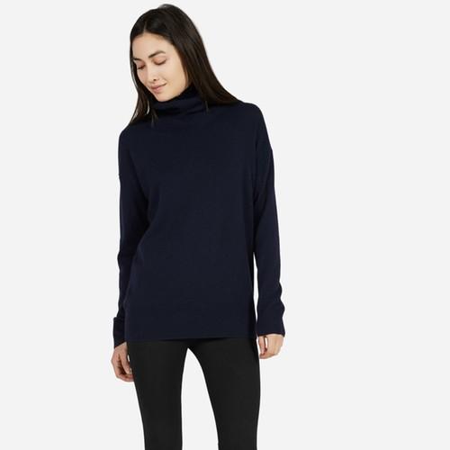 Everlane The Cashmere Turtleneck - Navy