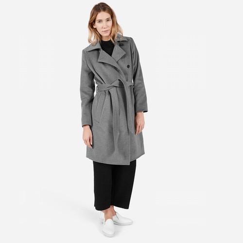 Everlane The Women's Wool Trench - Light Grey