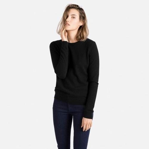 Everlane The Women's Crew Cashmere Sweater - Black